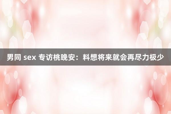 男同 sex 专访桃晚安：料想将来就会再尽力极少