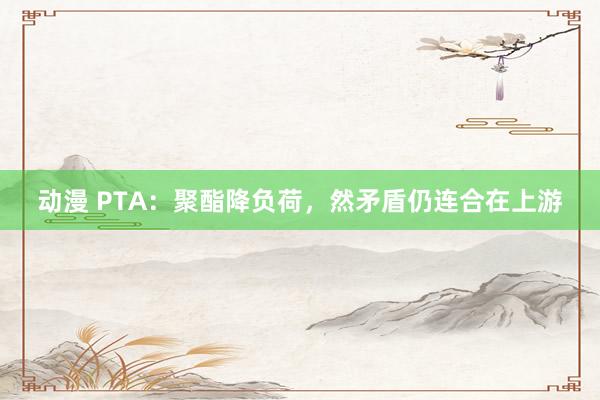 动漫 PTA：聚酯降负荷，然矛盾仍连合在上游